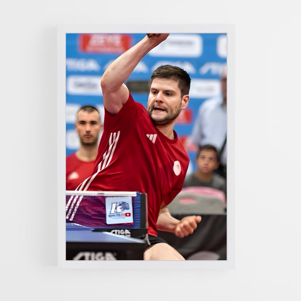 Poster Smash Red – affiche Tennis de table (vue 3)